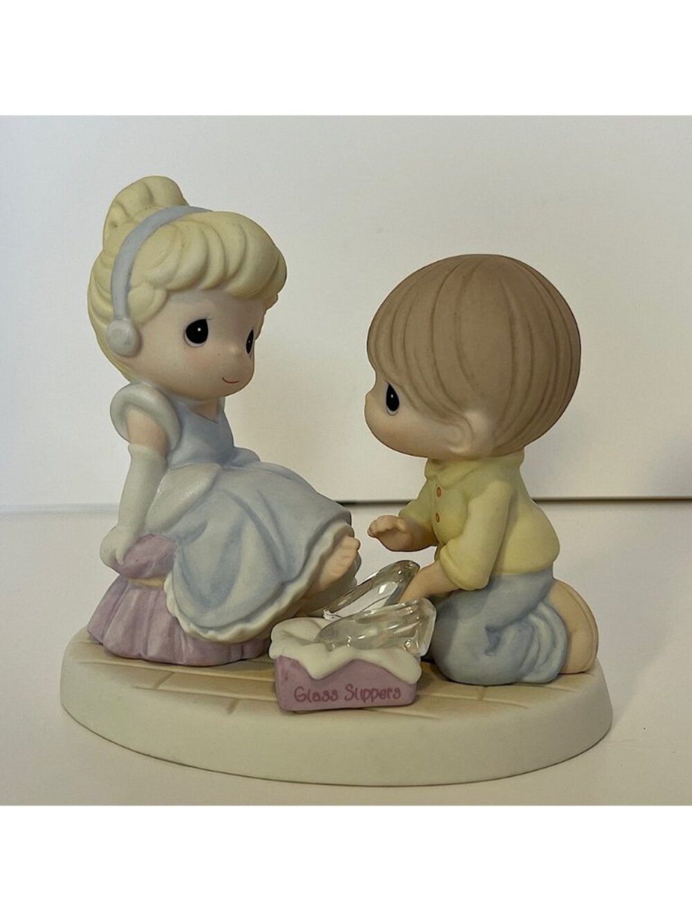 2007 Precious Moments Disney Your Love is a Perfect Fit Cinderella Prince Glass